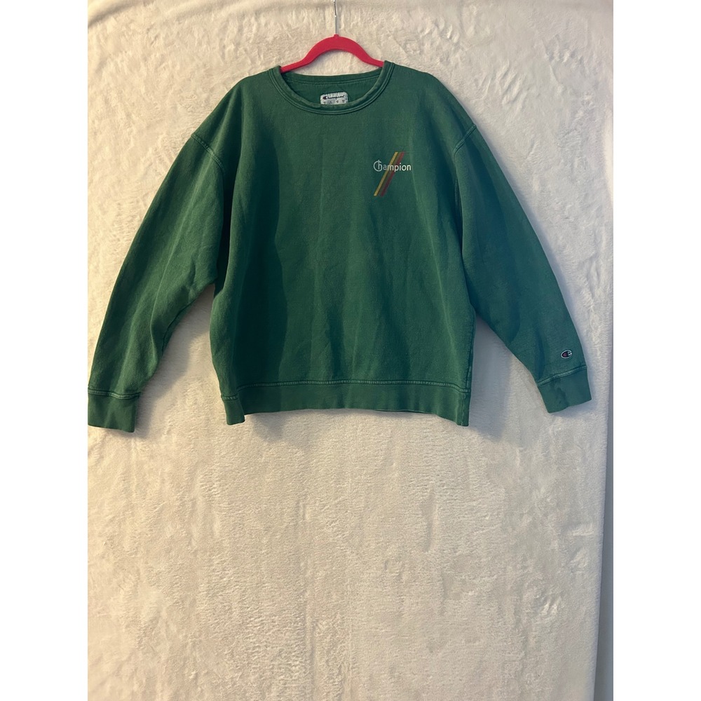 Champion Mens XL Green Graphic Crewneck Sweatshirt‎ GF8890 ADLU Logo Fleece